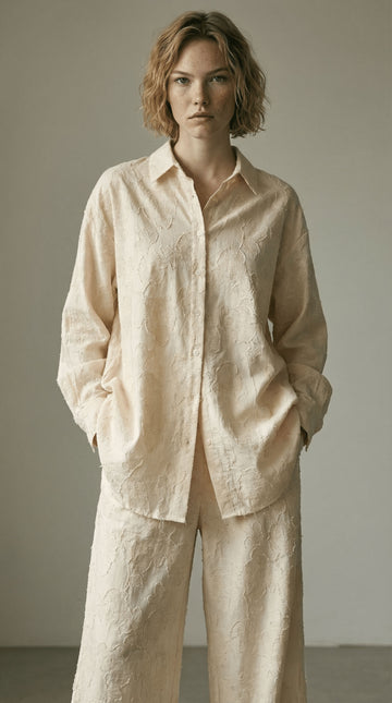 Camicia Jacquard di Cotone