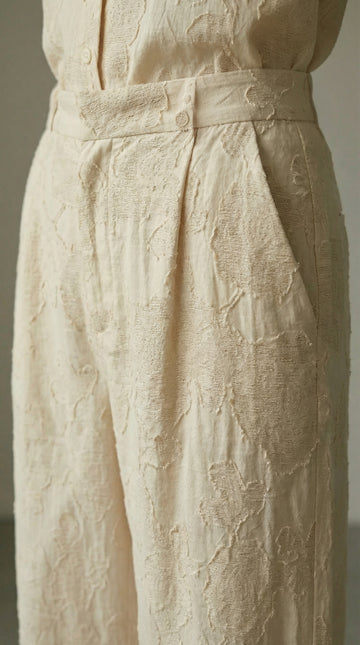 Pantalone Jacquard di Cotone