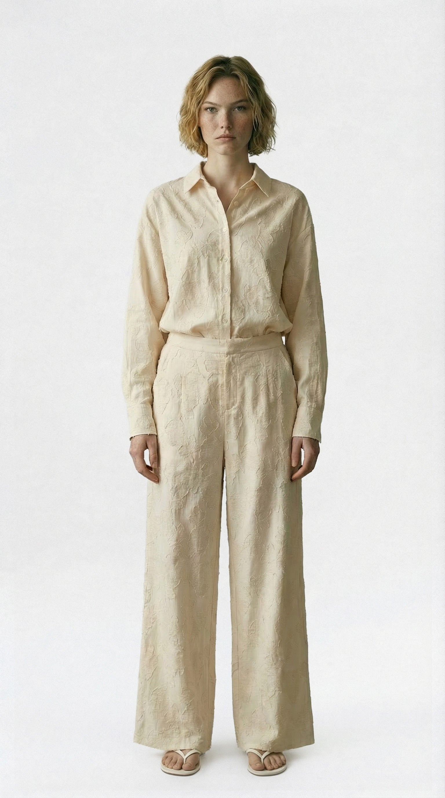 Pantalone Jacquard di Cotone